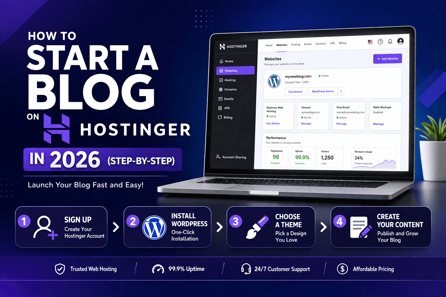 How to Start a Blog on Hostinger