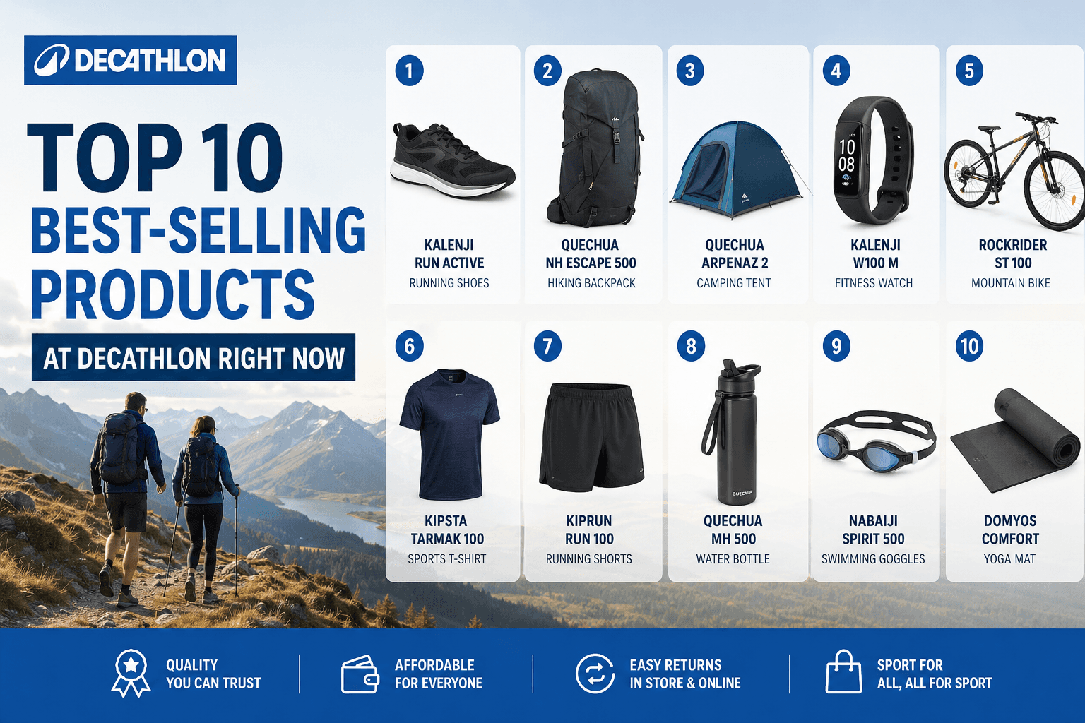 Top 10 Best-Selling Products at Decathlon Right Now