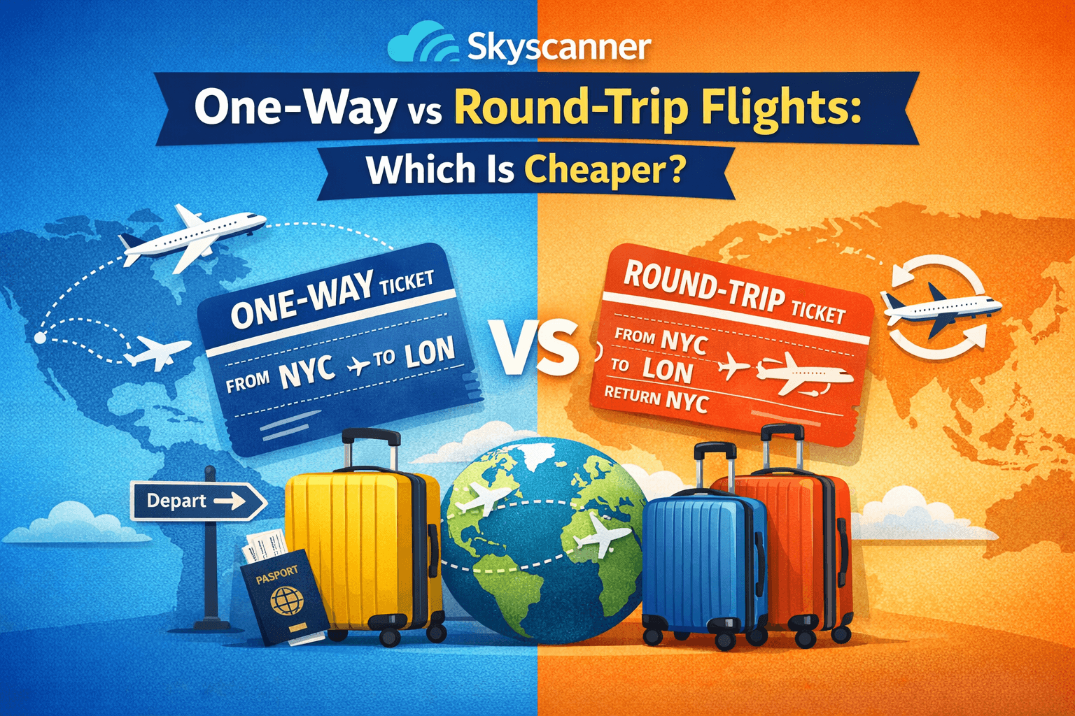 One-Way vs Round-Trip Flights on Skyscanner