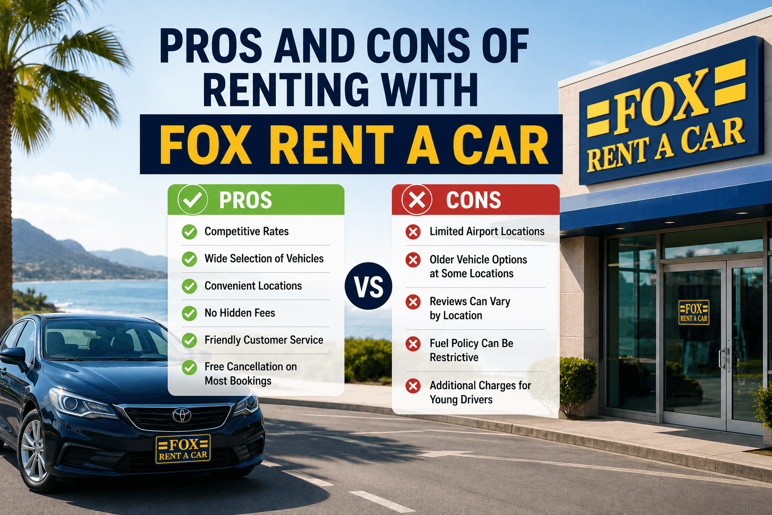 Pros and Cons Of Renting With Fox Rent A Car