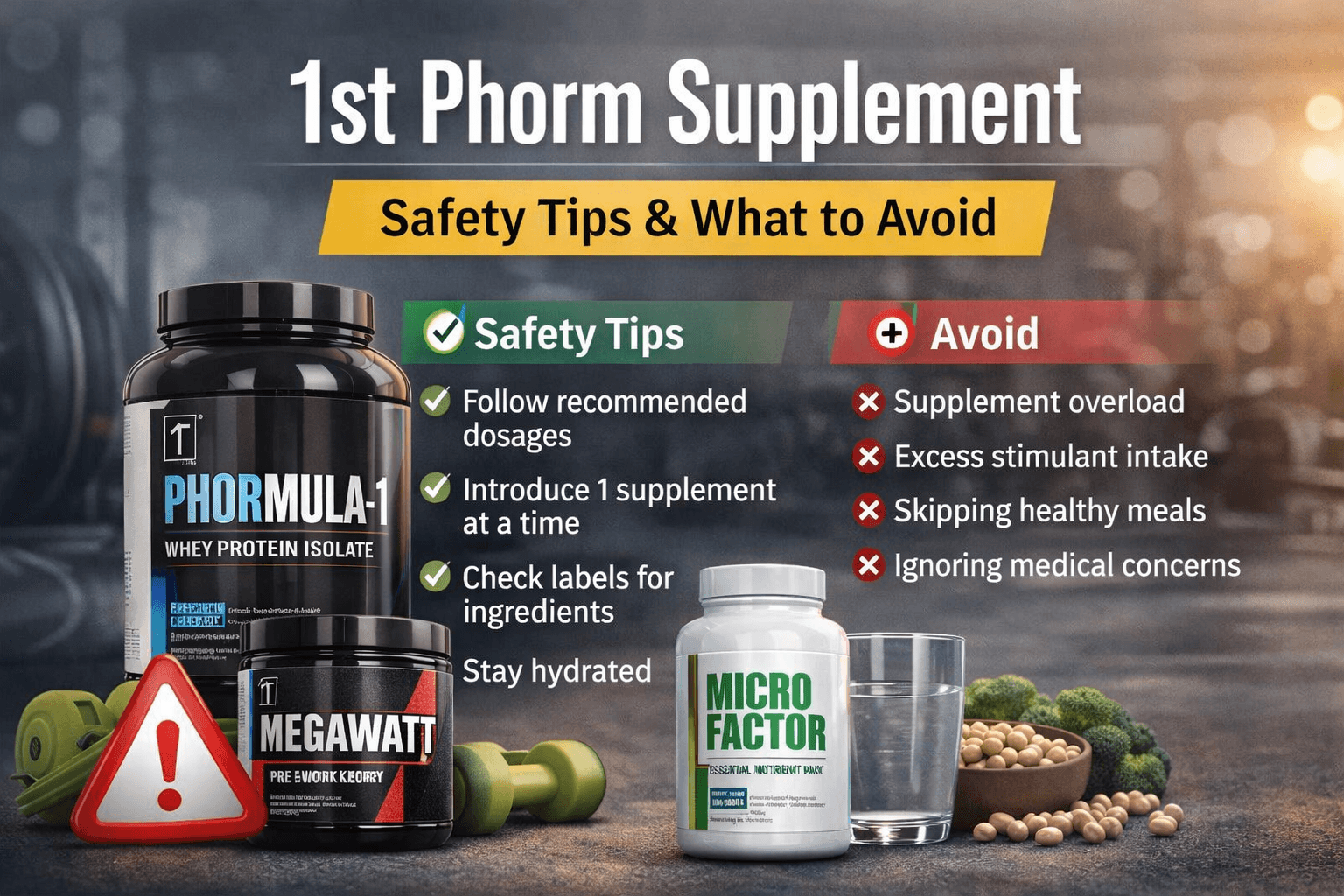 1st Phorm Supplement Safety Tips