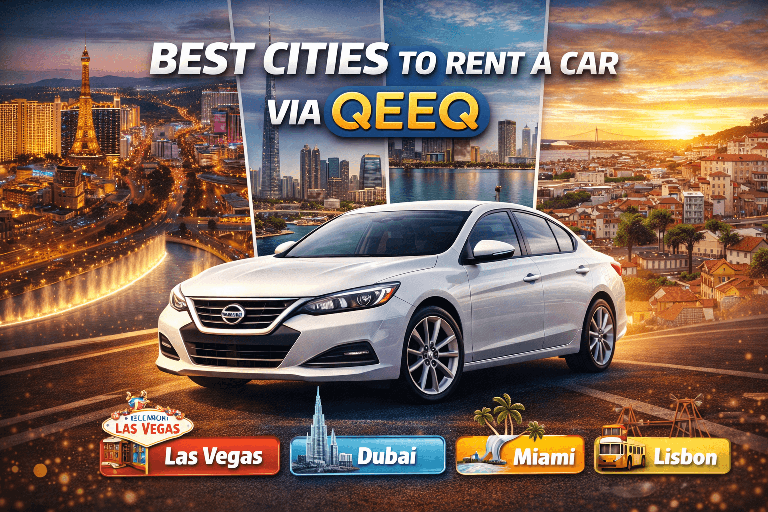 Best Cities to Rent a Car via QEEQ