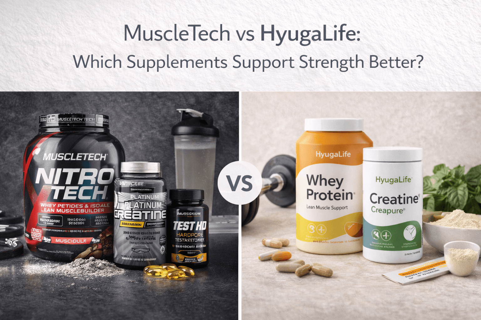 MuscleTech vs HyugaLife: Which Supplements Support Strength Better?