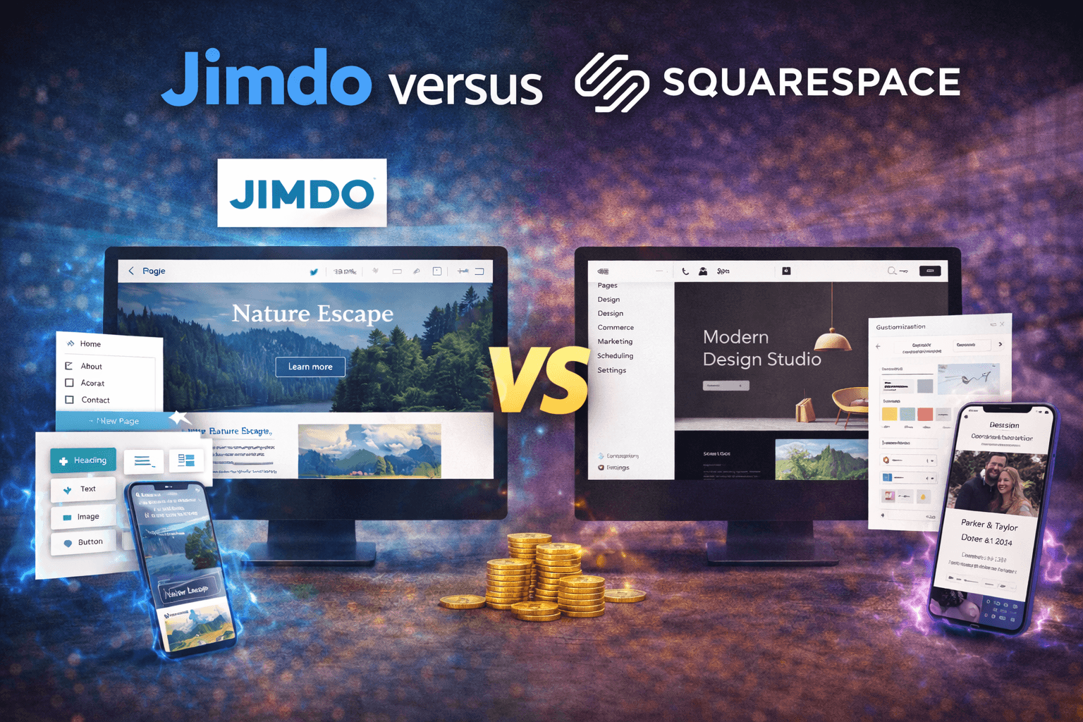 Jimdo versus Squarespace