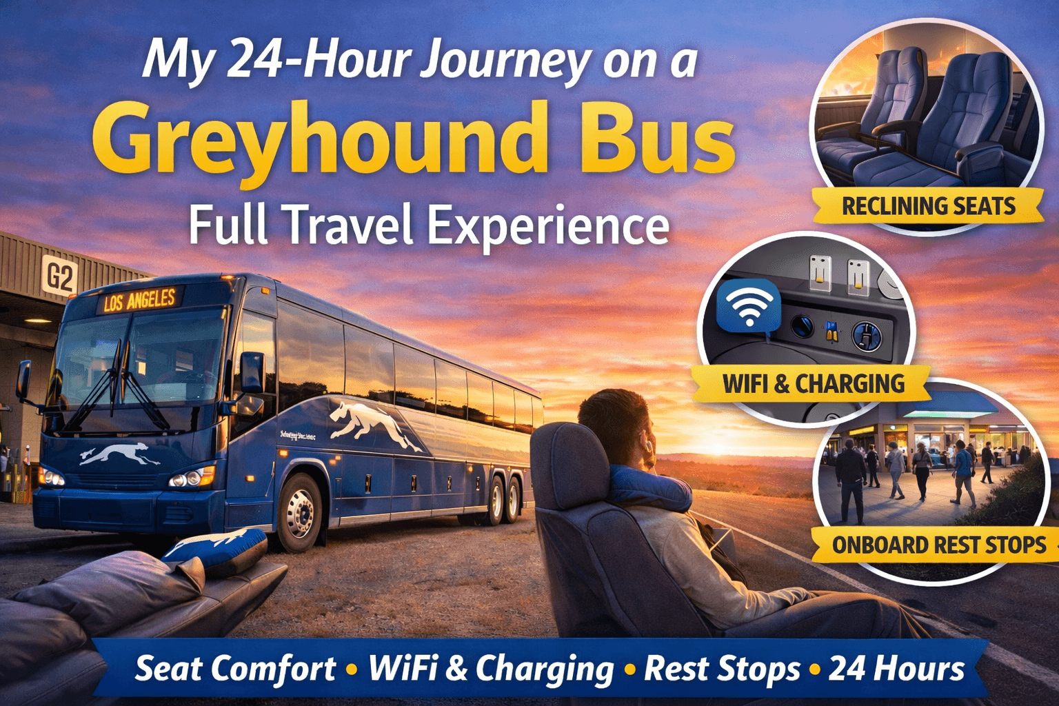 24 Hour Full Travel Experience on a Greyhound Bus