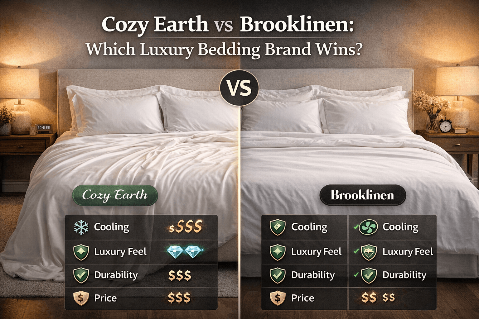 Cozy Earth versus Brooklinen