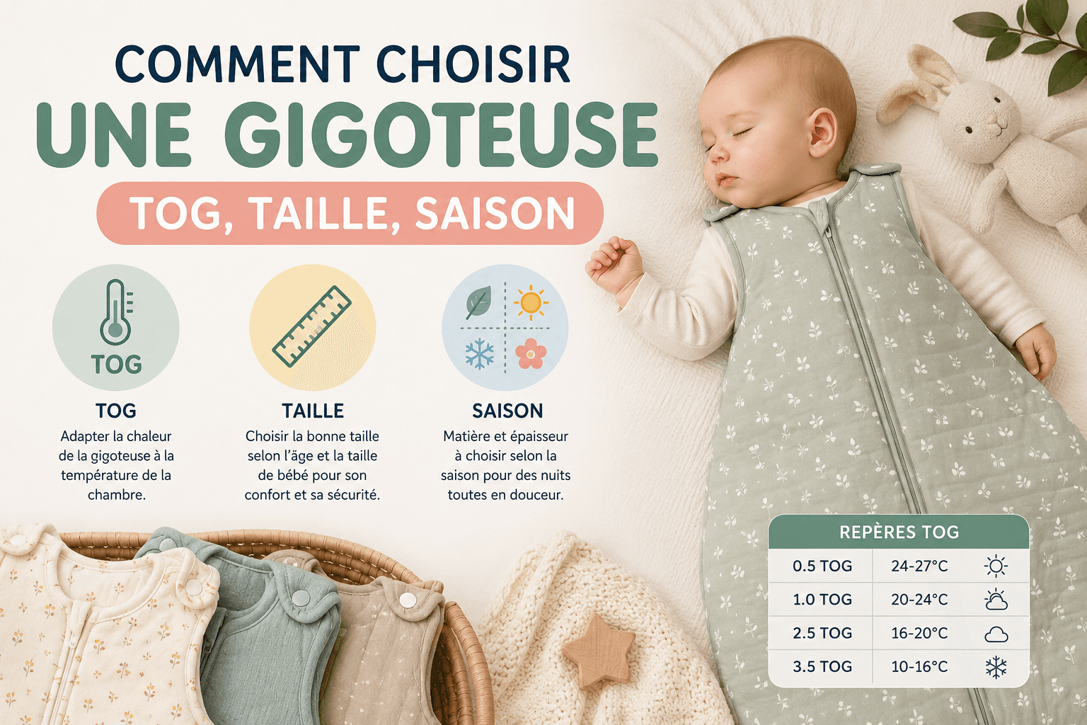 Comment Choisir Une Gigoteuse: TOG, Taille, Saison