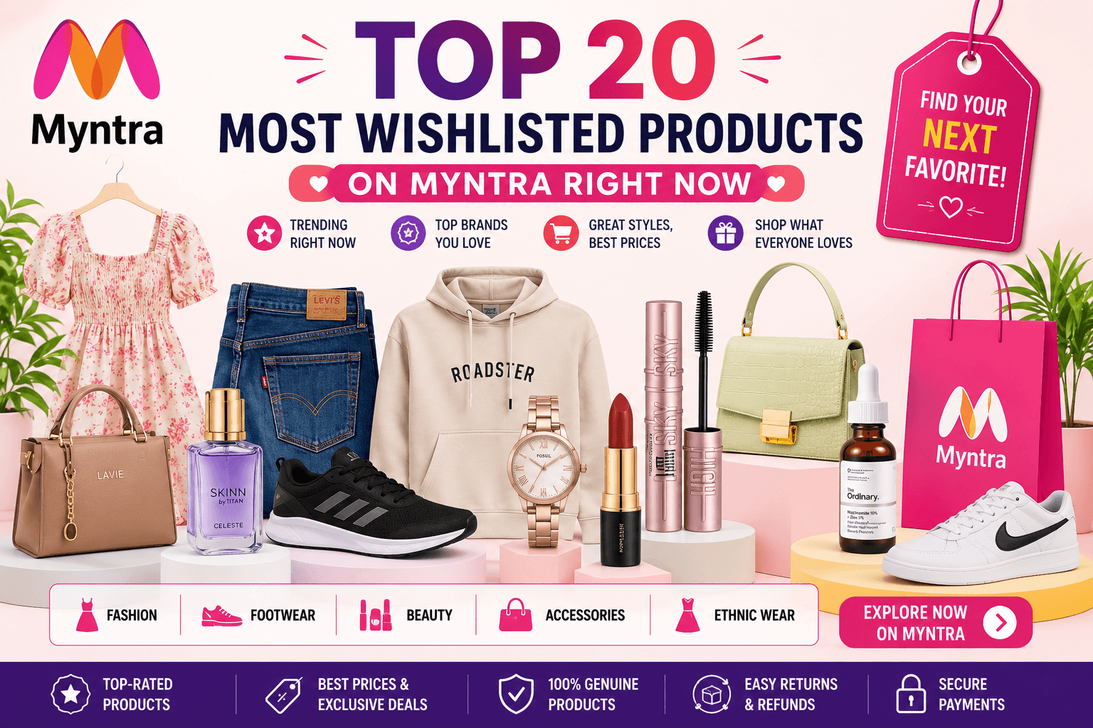 Top 20 Most Wishlisted Products on Myntra Right Now