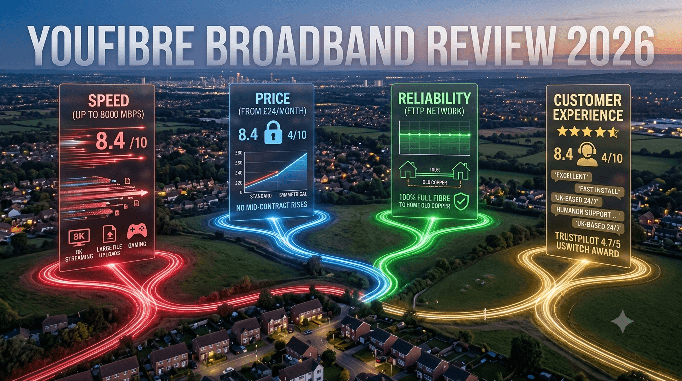 YouFibre Broadband Review 2026: Speed, Price, Reliability and Customer Experience