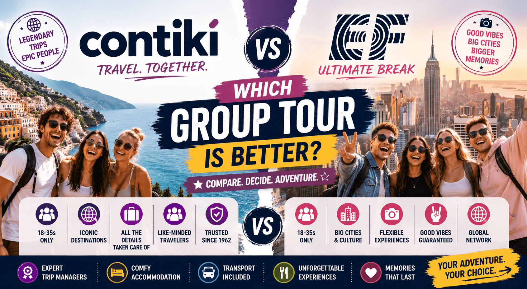 Contiki Versus EF Ultimate Break Which Group Tour Is Better