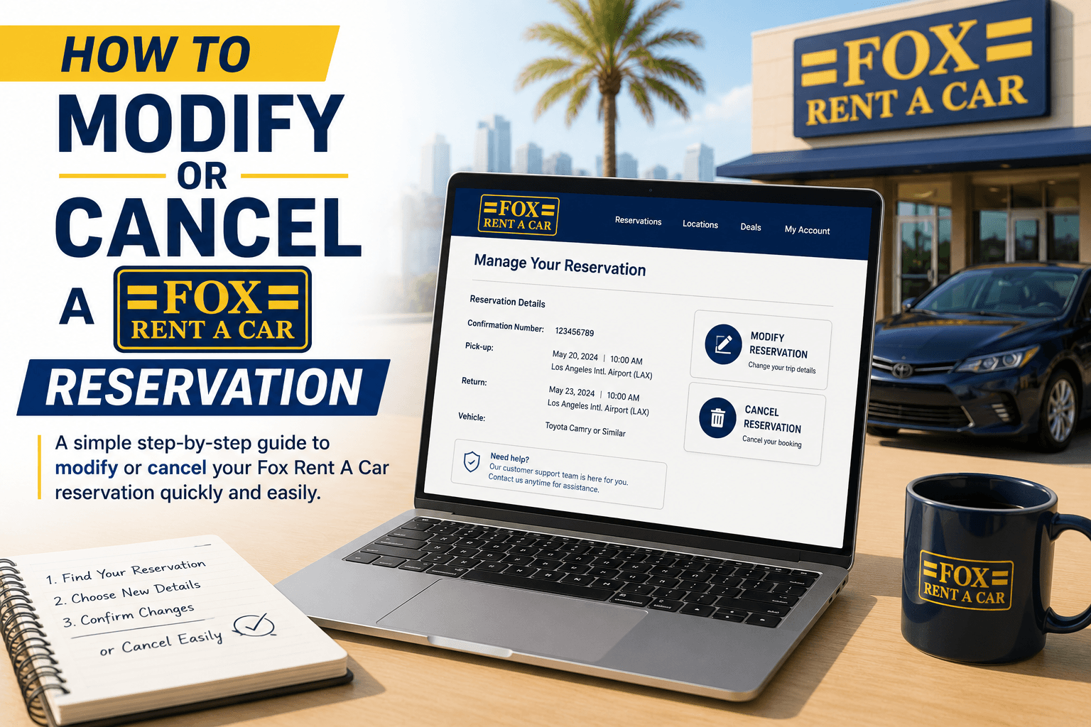 How to Modify or Cancel a Fox Rent A Car Reservation