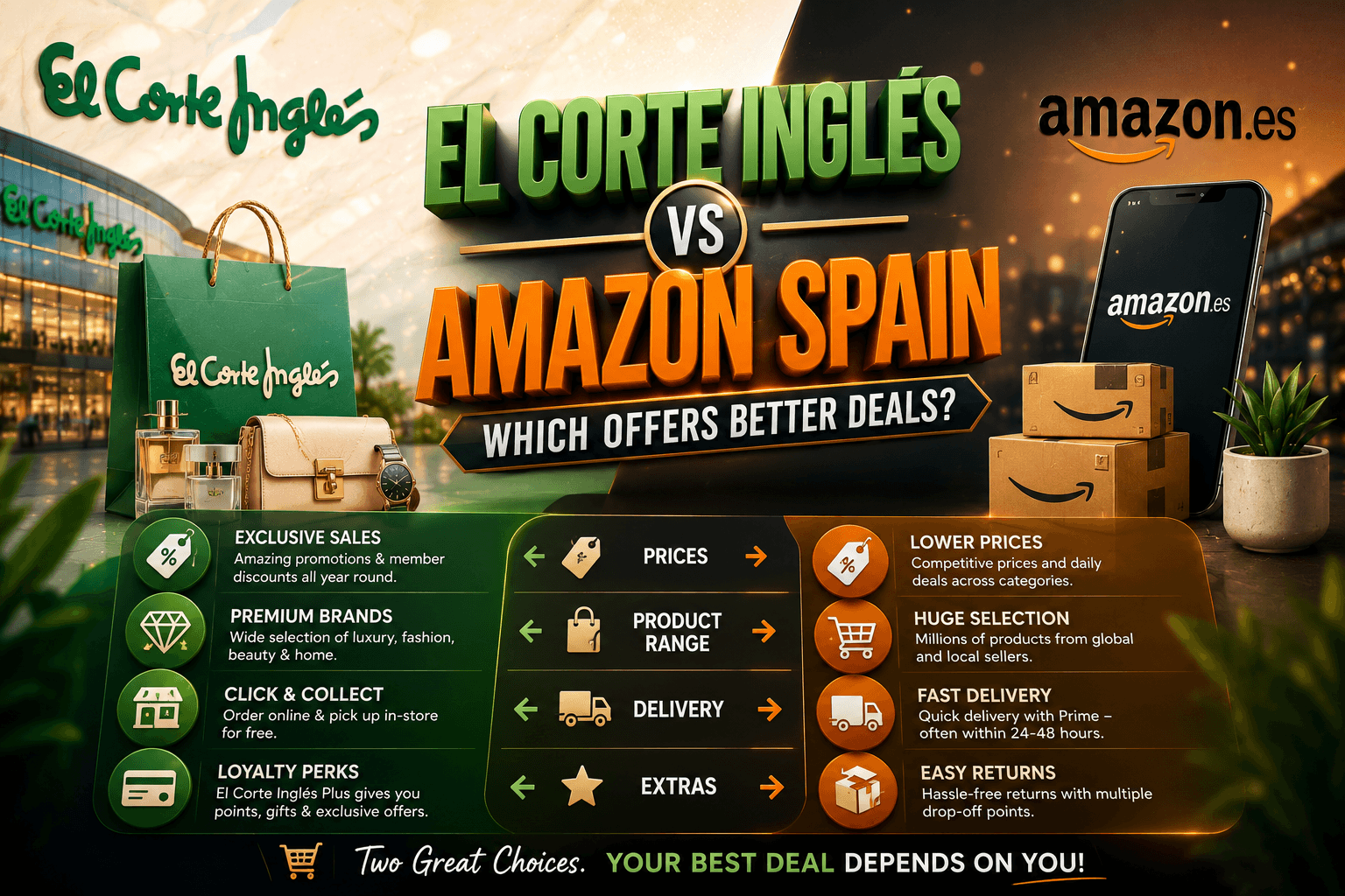 El Corte Ingles Versus Amazon Spain Which Offers Better Deals