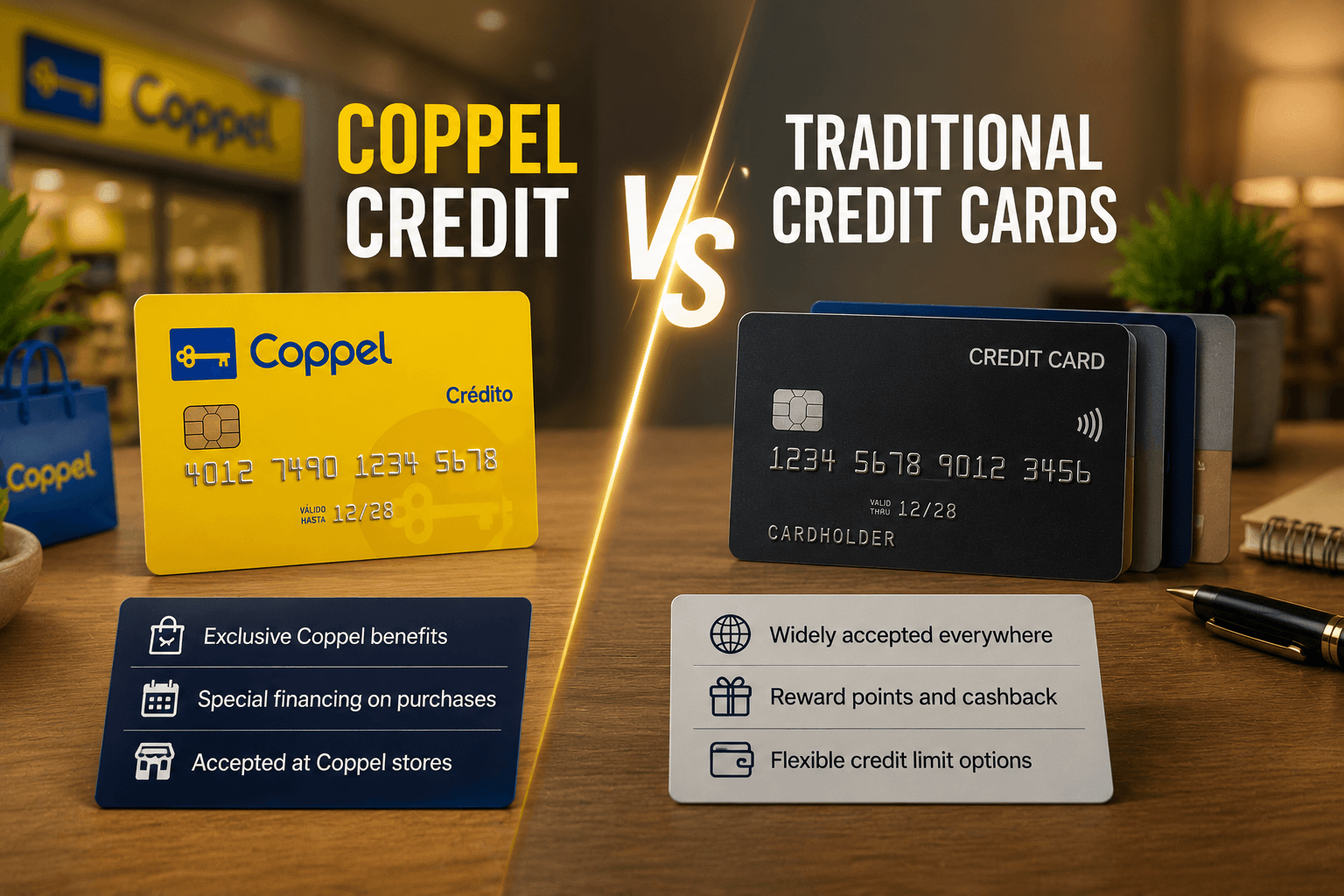 Coppel Credit vs Traditional Credit Cards